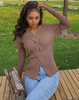 Women's Classic Buttoned Knitted Cardigan with Casual Pocket Details