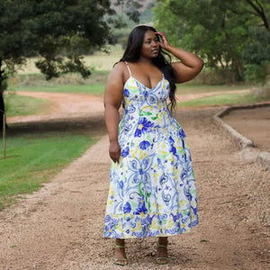Women's Sleeveless Floral Maxi Dress