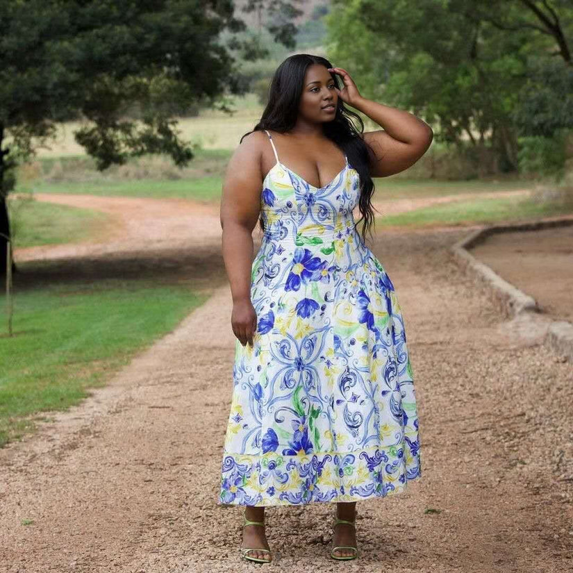 Women's Sleeveless Floral Maxi Dress