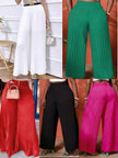 High-Waisted Pleated Wide-Leg Pants