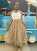 Pleated Tiered Midi Skirt with Textured Layers