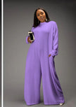 Relaxed Fit Long Sleeve Jumpsuit with Minimalist Design