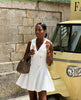 Women's Sleeveless Blazer-Inspired Dress with Gold Button Detail