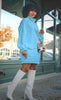 Women's Long Sleeve Turtleneck Dress with Pocket Flap Detail and Textured Finish