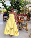 Women's contrast heart cutout spaghetti strap midi dress - view 2