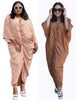 Geometric Draped V-Neck Dress