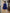 Blue Geometric Pattern Sheer Dress with Three-Quarter Sleeves and Loose Fit
