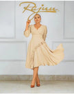 Long-Sleeve Ruffle Collar Dress