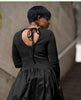 Elegant Long Sleeve High Waist Dress，sophisticated open-back design