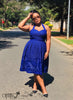 Ethnic Halter Midi Dress Sweetheart Neck Waist Defined Jacquard Pattern Flared Skirt For Party Gatherings