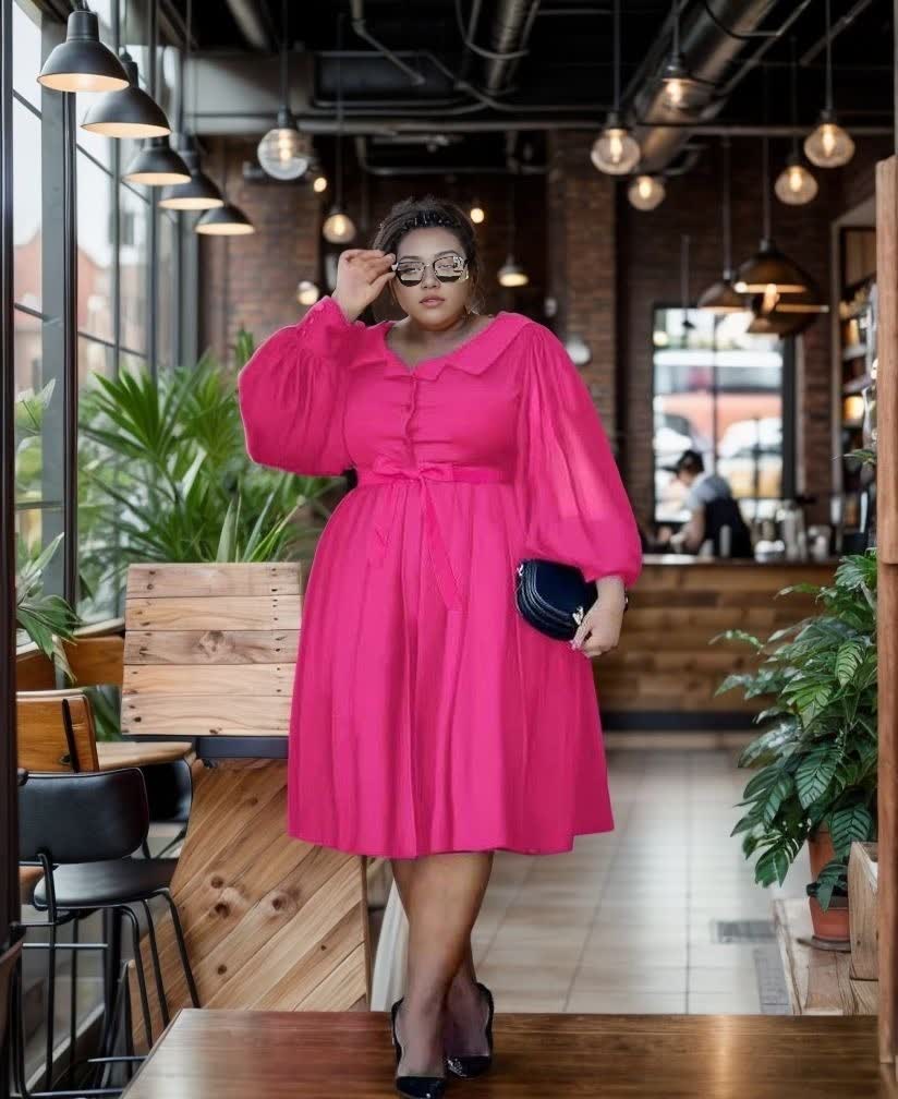 Bow Dress: Elegant Long Sleeves with Flowing Skirt Design