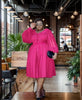 Bow Dress: Elegant Long Sleeves with Flowing Skirt Design