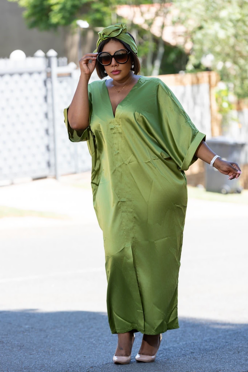 Loose V-Neck Long Sleeve Robe, Geometric Pattern Design