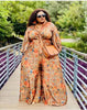 Long-Sleeve Maxi Dress with Button-Up Front and Collar