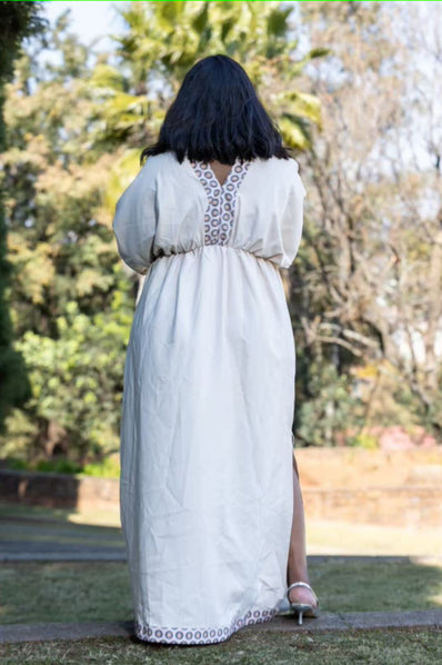 Ethnic Geometric Pattern Robe Dress