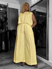 Women's sleeveless cropped top and wide leg trousers coordinating two piece set - view 2