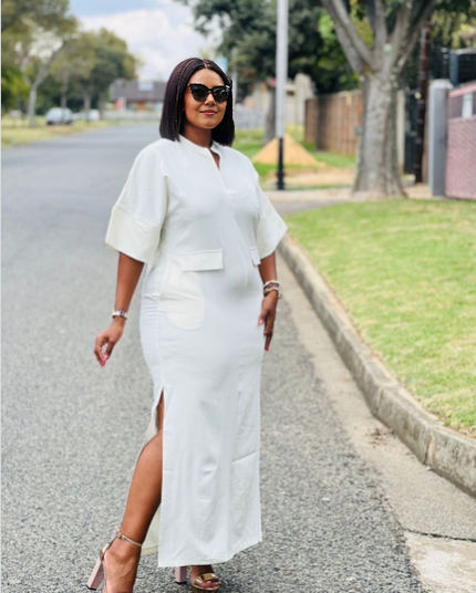 Dress Midi Short Sleeve Chic Casual Outfit