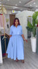 Twin Set - Short-Sleeve Collared Shirt with A-Line Flared Skirt Ensemble