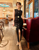 Sleeveless Button-Front Slit Dress