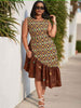 Ethnic Geometric Flare Dress