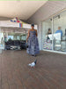 Chinese Retro Style Sleeveless Cutout Dress, Geometric Pattern Design, Loose Long Skirt