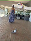 Chinese Retro Style Sleeveless Cutout Dress, Geometric Pattern Design, Loose Long Skirt