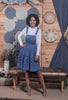Women's Vintage Plaid Pinafore Dress with Structured Silhouette