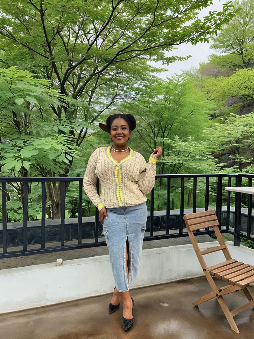 Trendy Women's Knitted Cardigan