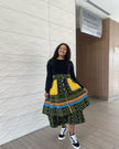 High-Waisted A-Line Printed Skirt