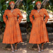 Traditional Geometric Pattern Wrap Dress
