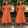 Traditional Geometric Pattern Wrap Dress