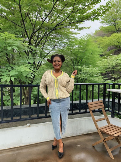 Knit Cardigan  Layered Everyday Wear SA