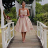 Strapless Flared Cocktail Dress with Waist Detail