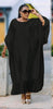 Loose Long Dress with Fringe Details