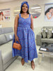 Sleeveless V-neck Geometric Pattern Traditional Dress