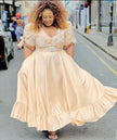 Chic Puff Sleeve  Midi Dress