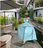 Ruffled Tiered Maxi Dress with Puff Sleeves