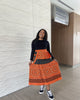 High-Waisted Long Printed Skirt
