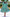 Geometric Pattern Puff Sleeve Flared Dress