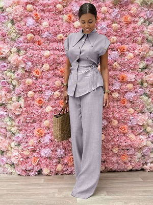 Elegant Drawstring Collar Set