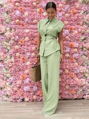 Elegant Drawstring Collar Set