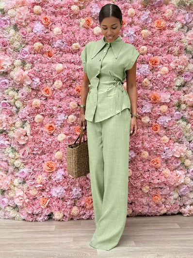 Elegant Drawstring Collar Set