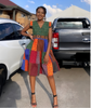 Ethnic Patchwork Dress, Suitable for Daily Wear, Unique Patchwork Design, Showcasing Various Patterns and Details