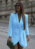 Long Sleeve Bow Tie Wrap Dress