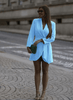 Long Sleeve Bow Tie Wrap Dress