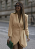 Long Sleeve Bow Tie Wrap Dress