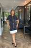Button-Front Knitted Dress with Pleated Hem Detail