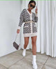 Modern Geometric Patterned Knit Cardigan