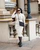 Crossover Collar Knitted Two-Piece Set: Fitted Top and High-Waisted Pencil Skirt