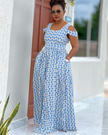 Chic Short-Sleeve Wide-Leg Jumpsuit with Geometric Print
